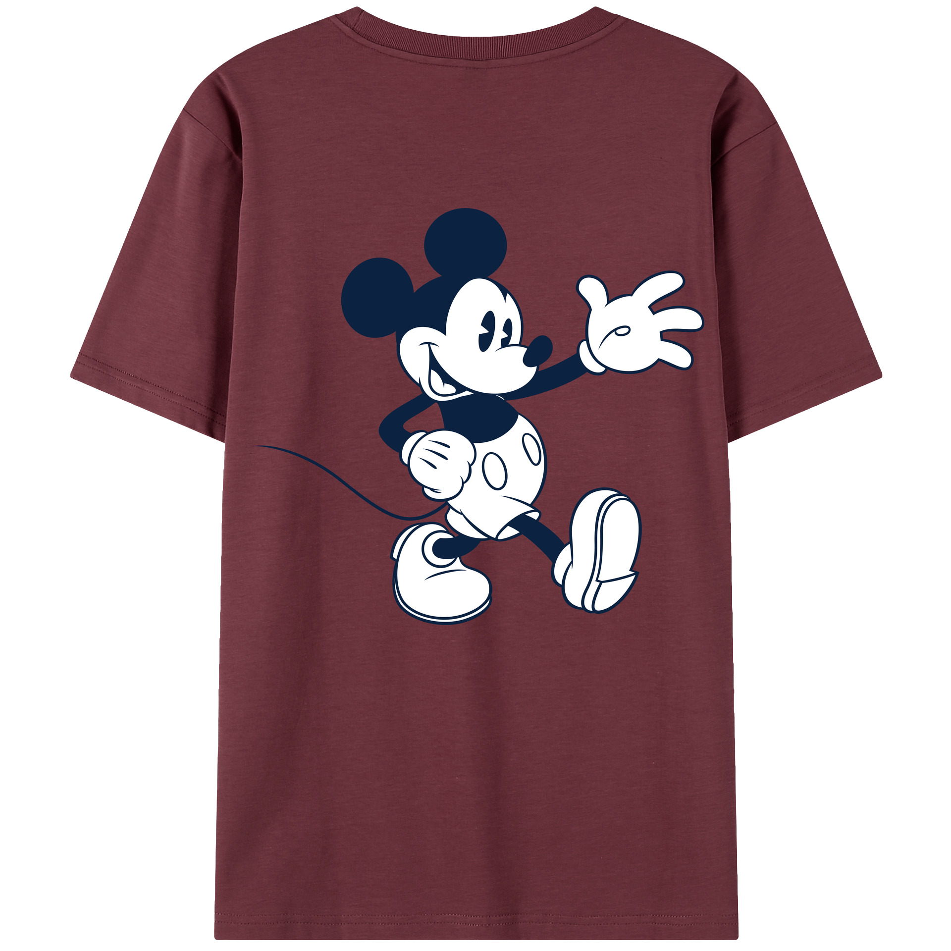 （画像用） ミッキーマウス Mickey Mouse 綿100％半袖Tシャツ（背面プリント）